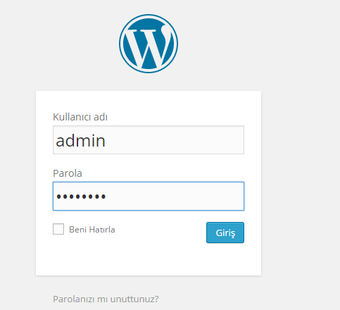 web dehası wordpress kullanıcı giriş ekranı
