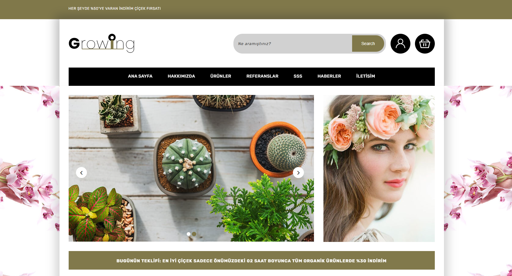 Growing v5.0 – Florist E-Commerce Package