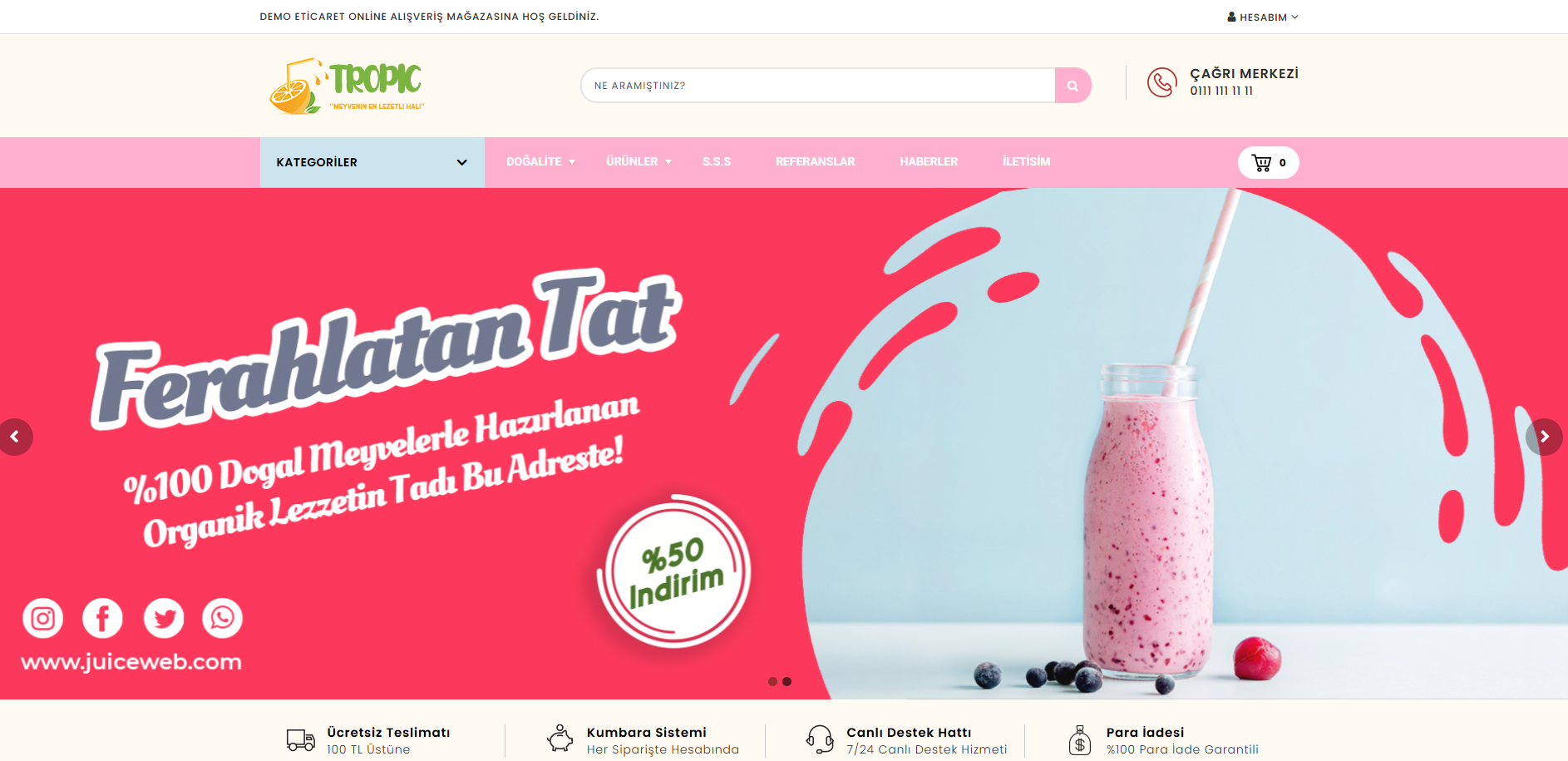 Tropic v5.0 – Beverage E-Commerce Package