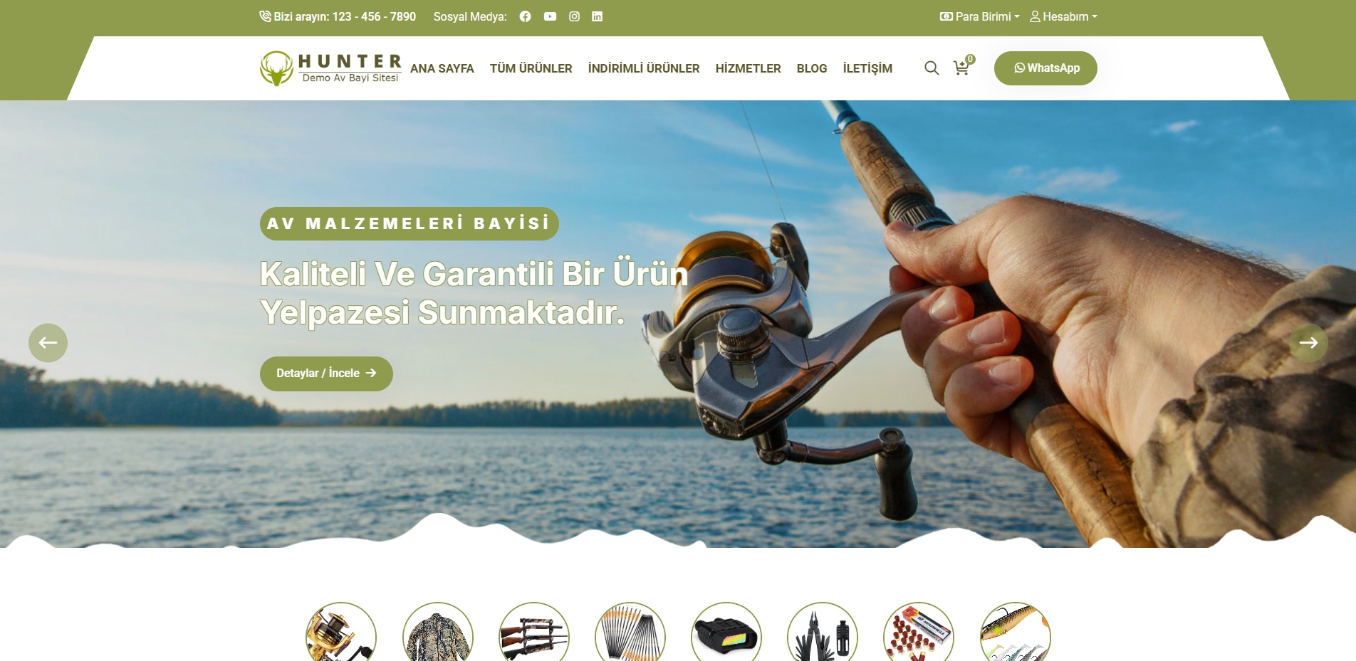 E-Ticaret Av ve Kamp Malzemeleri Satış Hunter