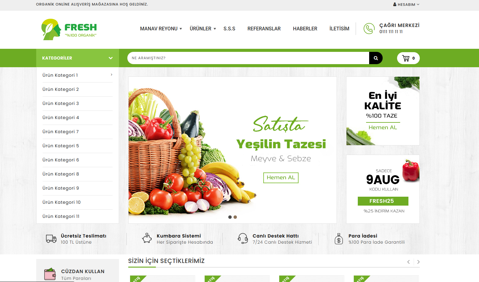 Organik Pazar E-Ticaret Paketi Fresh v5.0