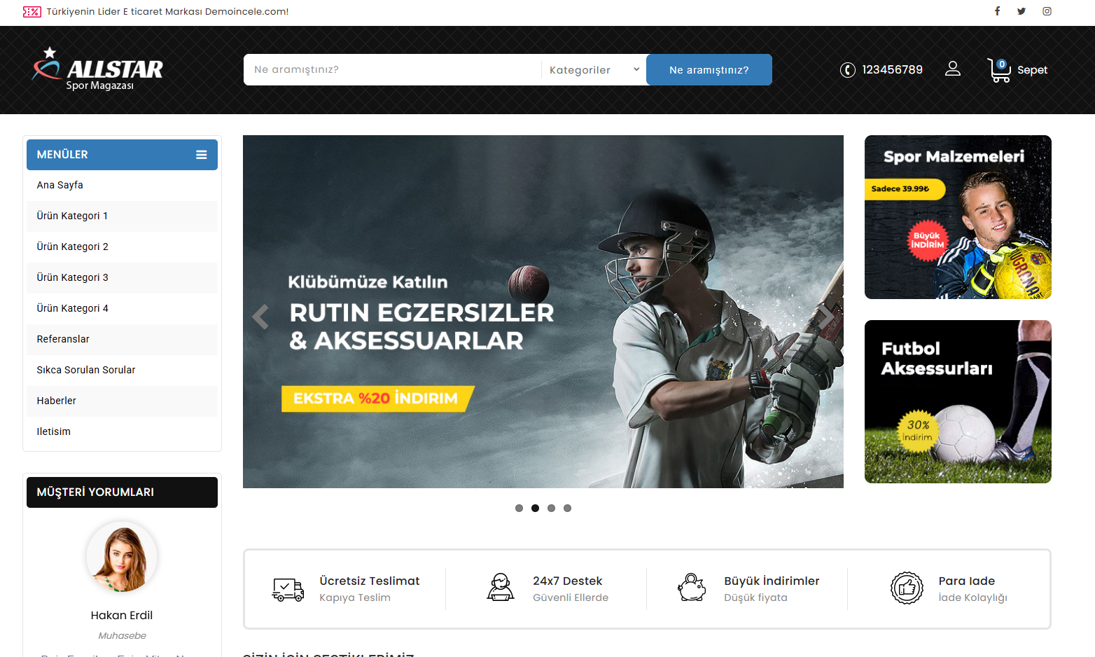 Spor Ekipmanları Ve Malzemeleri E-Ticaret Paketi Star v5.0