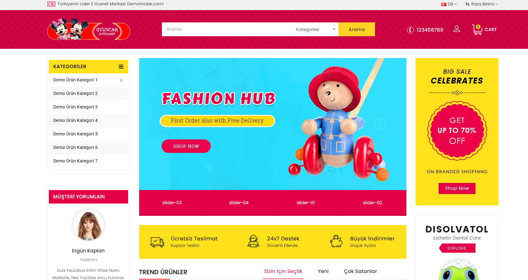 E-Ticaret Oyuncakcı Paketi Happy v4.0