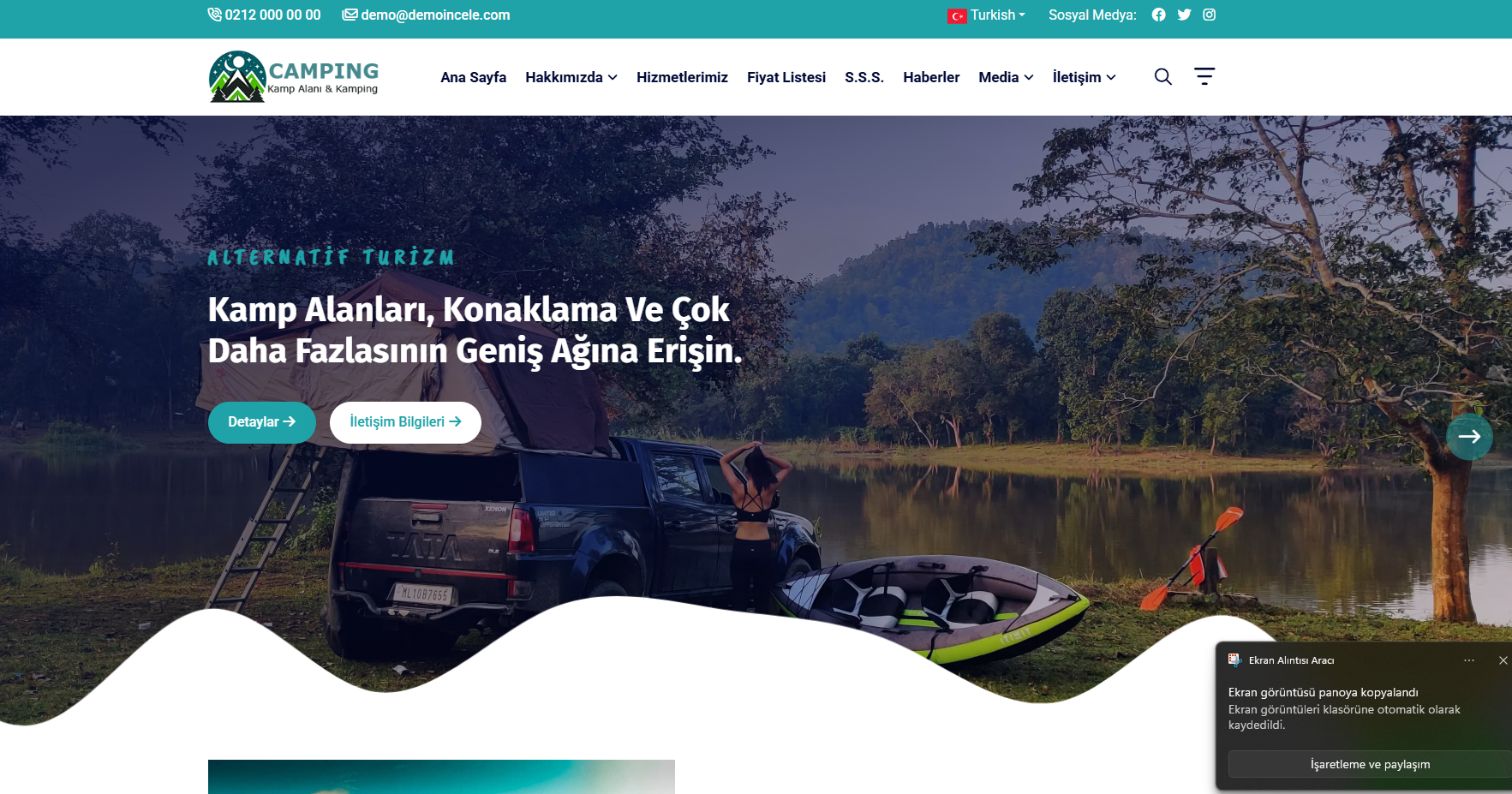 King – Camping Company Web Package    