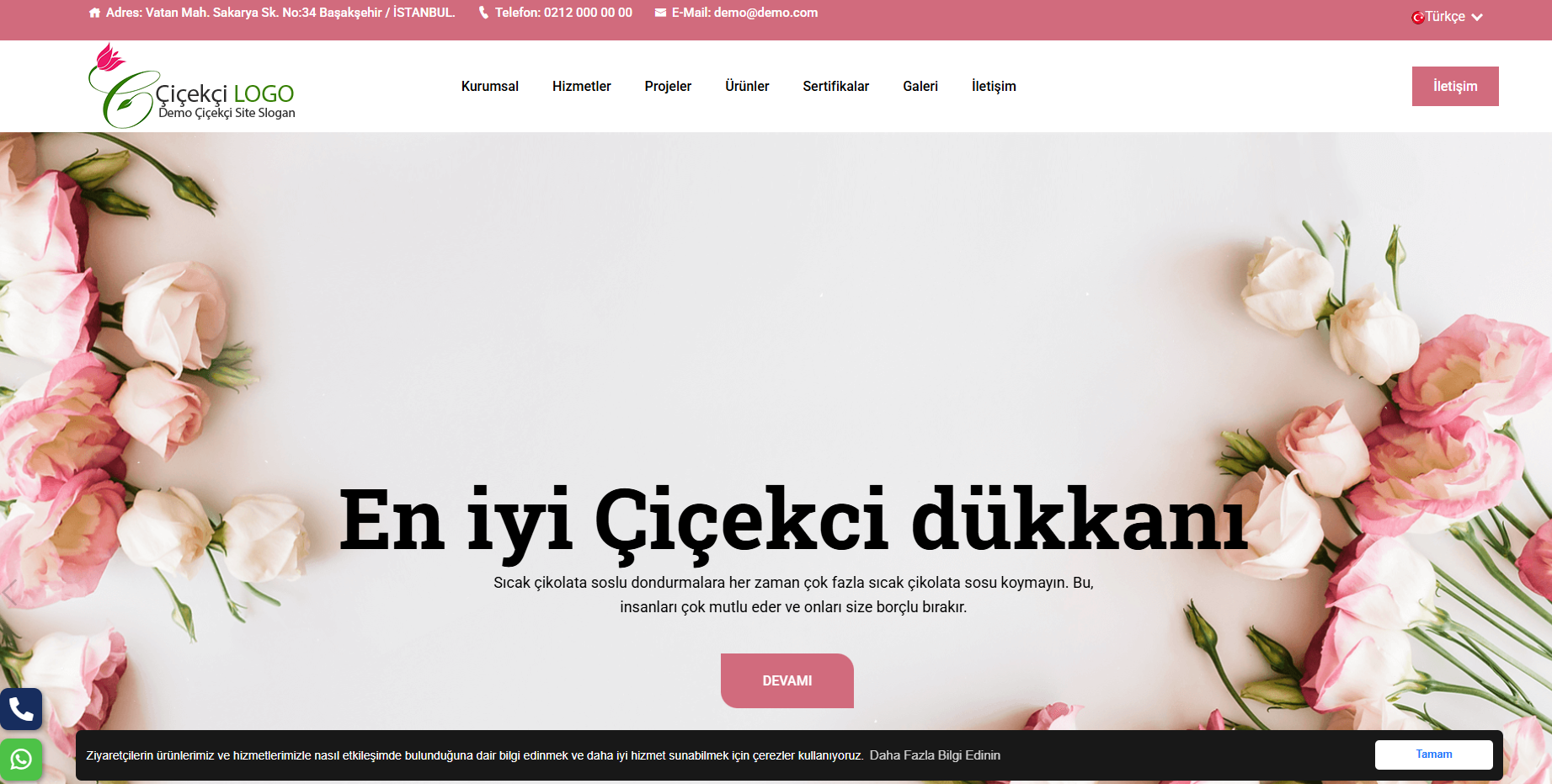 Çiçekçi Peysaj Web Site Paketi Woodley