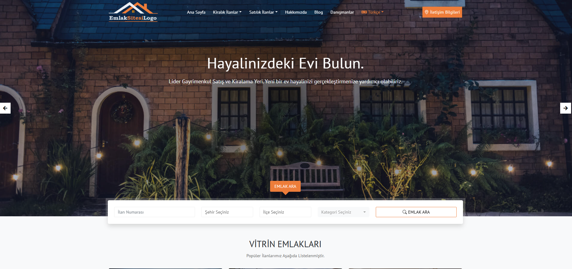 Emlak Gayrimenkul Web Paketi Realtor