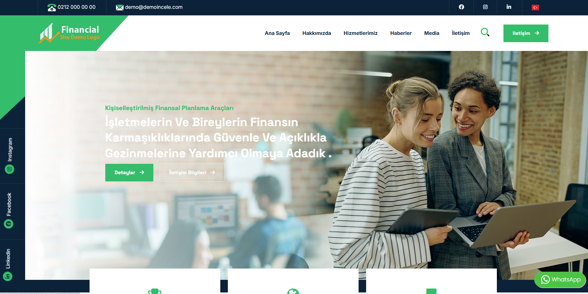 Finans - Danışmanlık Web Sitesi Paketi Financial