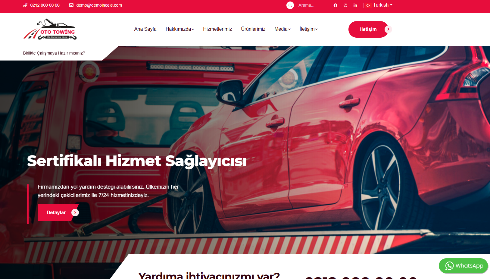 Oto Kurtarma - Oto Çekici Web Paketi Gotow