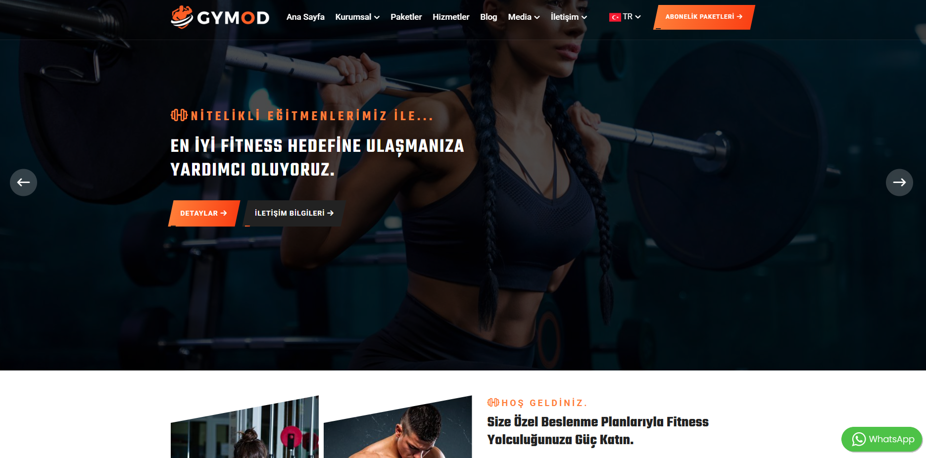 Fitness - GYM Salon Web Site Paketi Gymod