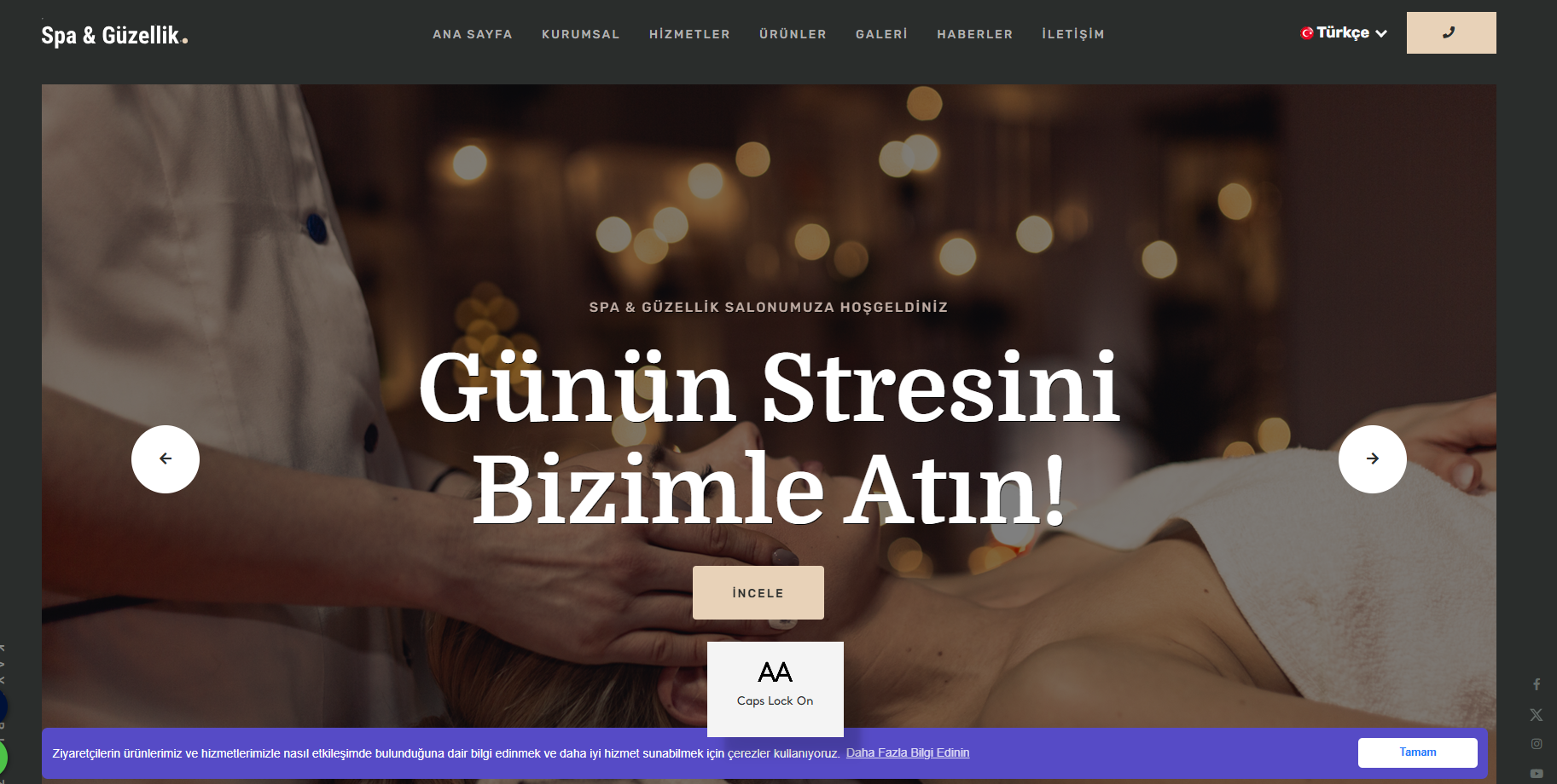 SPA - Güzellik Merkezi Web Paketi Lara