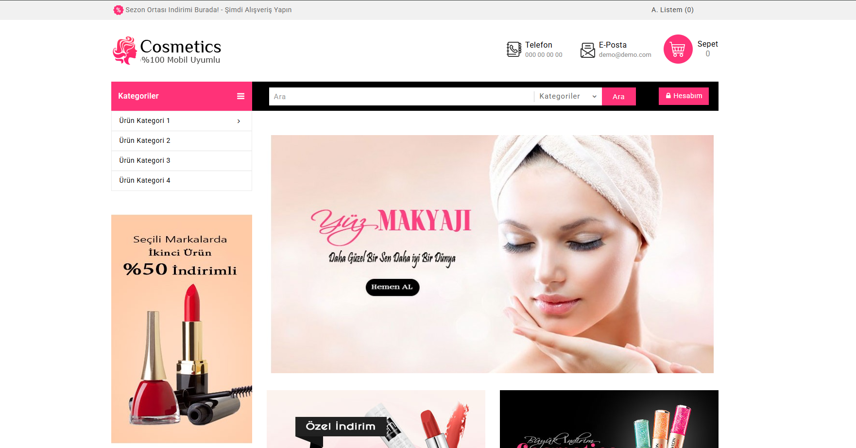 E-Commerce Cosmetics Package Flat v5.0