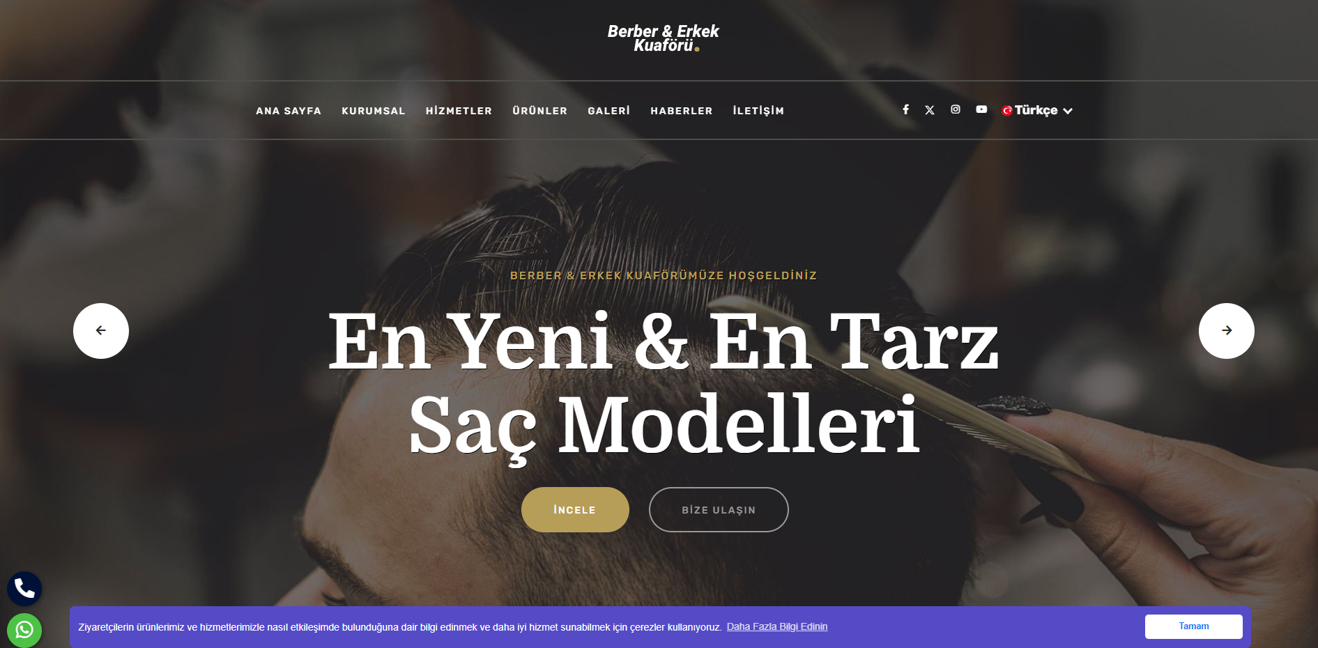 Berber - Erkek Kuaför Web Site Pool