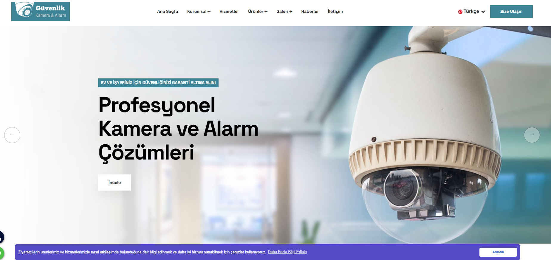 Kamera Alarm Kurumsal Firma Web Sitesi