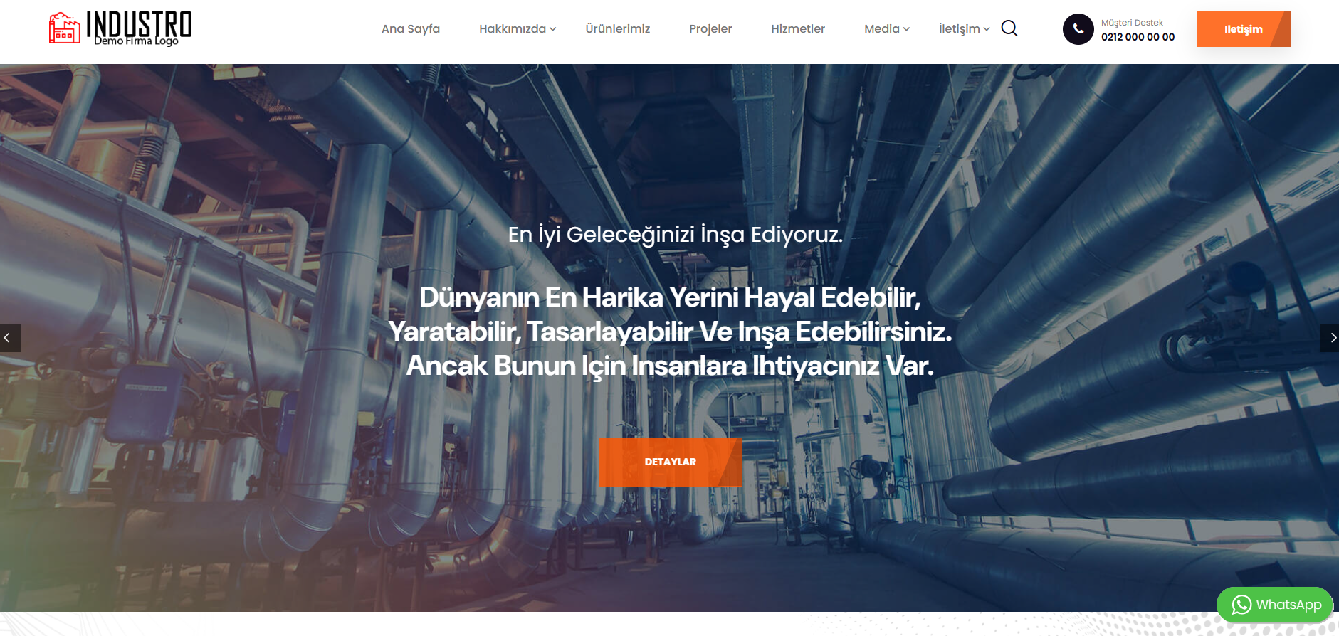 Endüstriyel Firma Web Site Paketi Sanayi