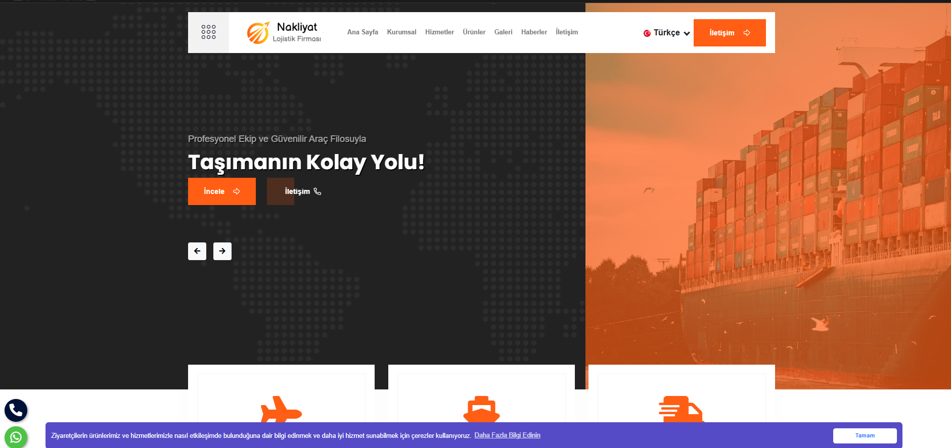 Experts – Logistics & Transportation Website