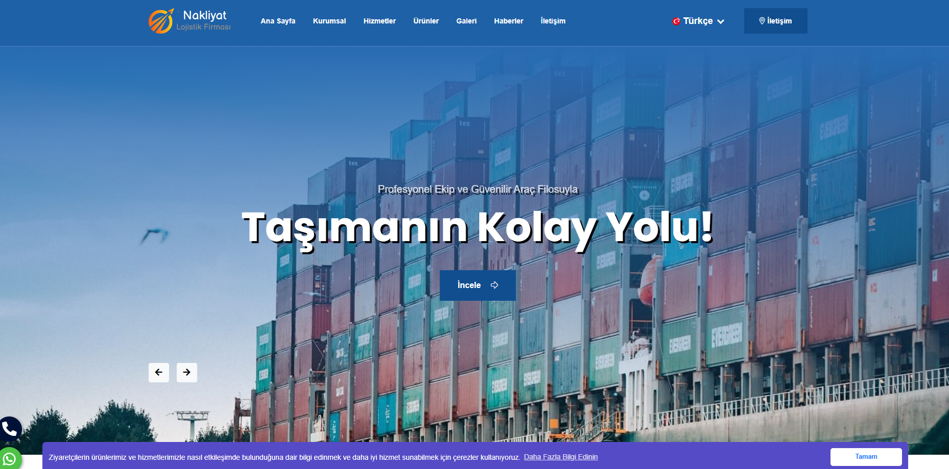 Lojistik Nakliyat Web Site Paketi Rota