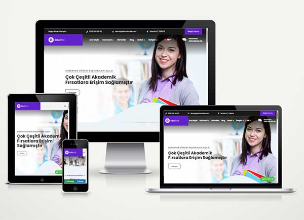 Dershane Eğitim Web Sitesi Paketi Edublink