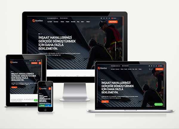 İnşaat Firması Web Sitesi Paketi Graviton