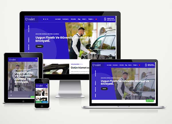 Valet Parking Company Website Package